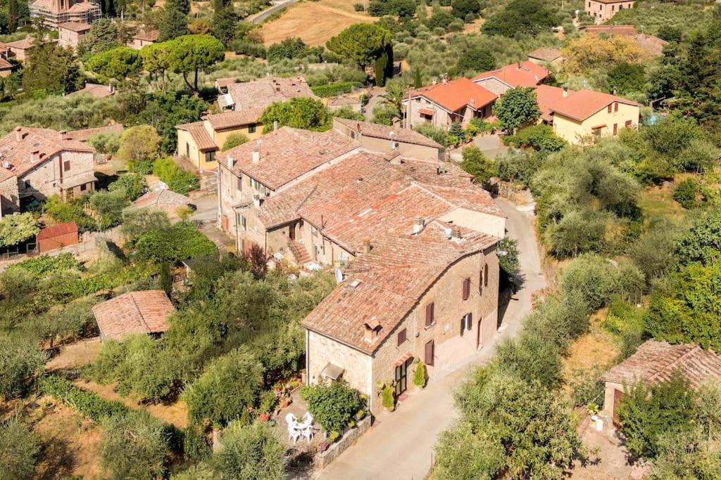 A bird's-eye view of Tower House with emotional shower