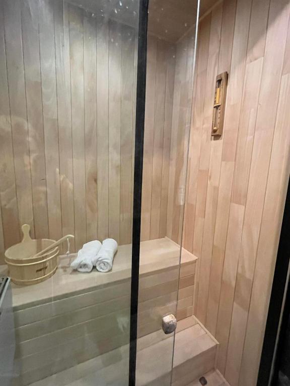Koupelna v ubytování Sauna Royal Suite