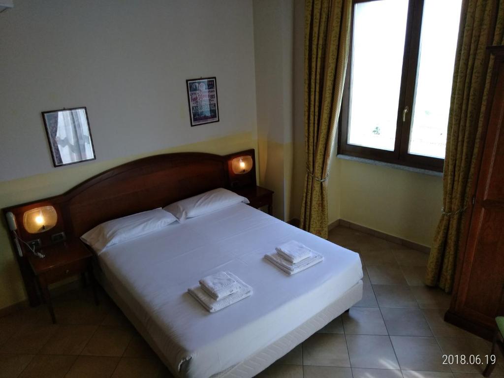 Postel nebo postele na pokoji v ubytování Hotel Belvedere