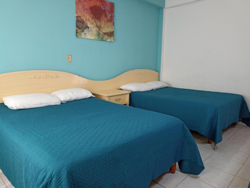 Postel nebo postele na pokoji v ubytování Hotel San Carlos