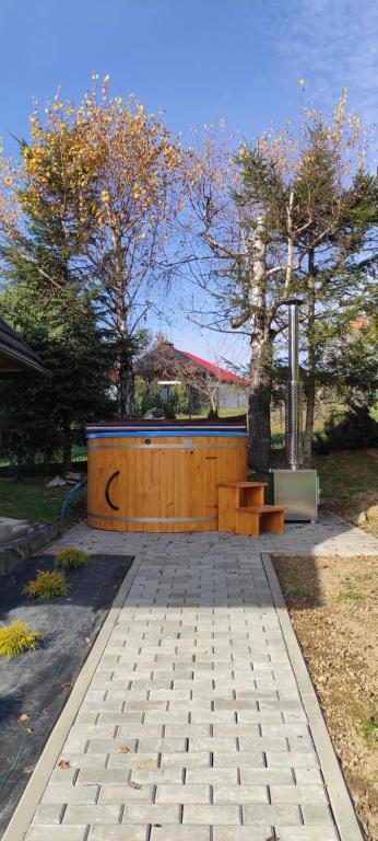 Vonkajšia záhrada v ubytovaní Domek 'Słoneczna 2' z RUSKĄ BANIĄ