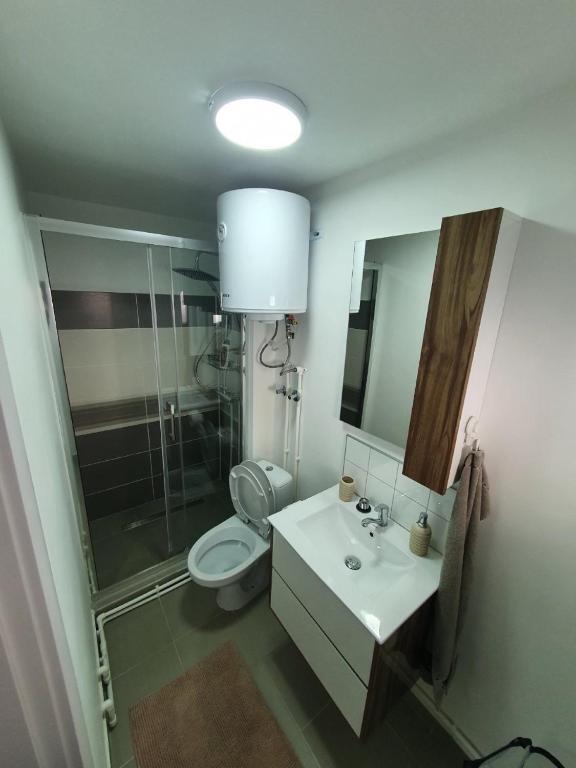 Koupelna v ubytování Relax Apartmani Kladovo