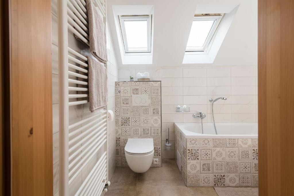 Koupelna v ubytování Ayni apartman