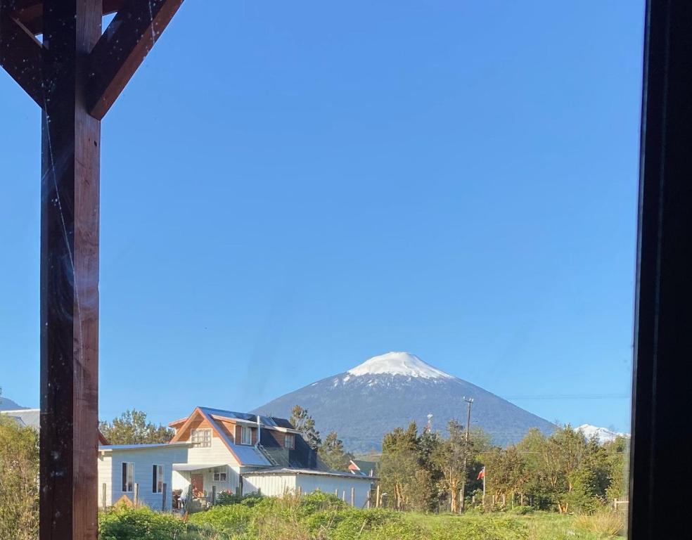 Uma vista geral da montanha ou uma vista da montanha a partir da casa de férias