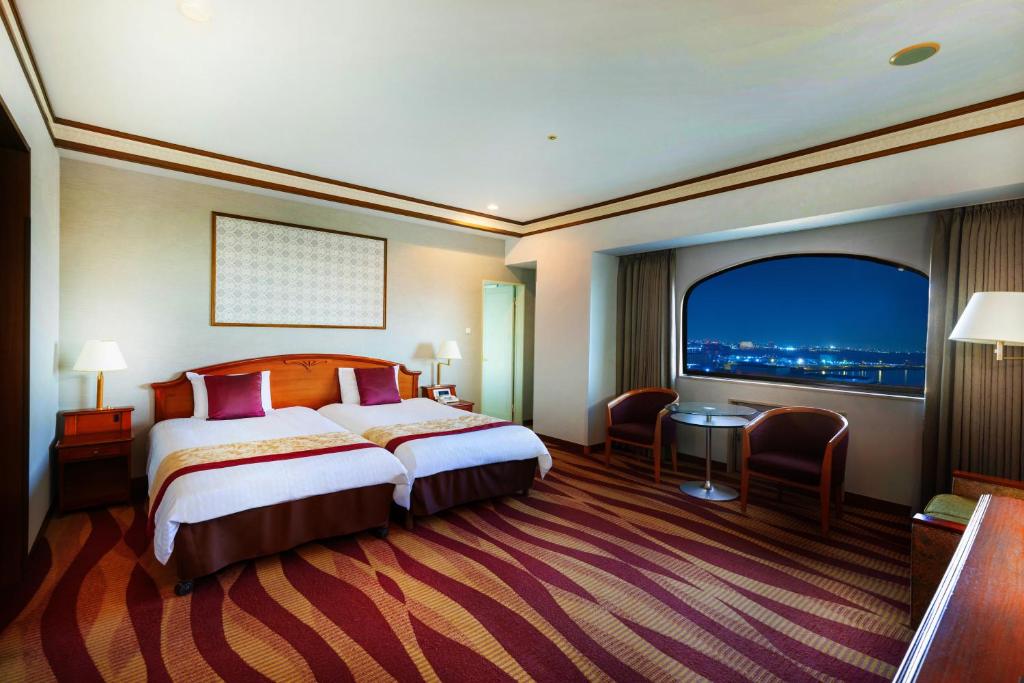 Hotel Plaza Kobe - 转角双床房-带观景浴缸【禁烟】