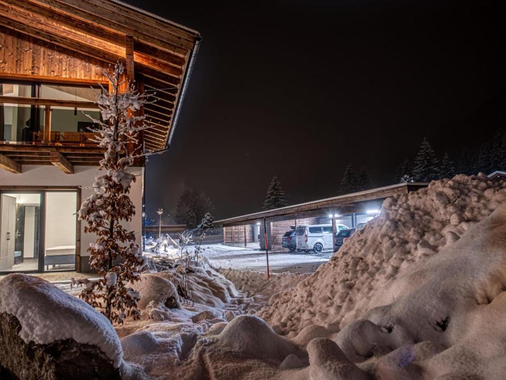 The village - chalet barn or bathhouse v zimě