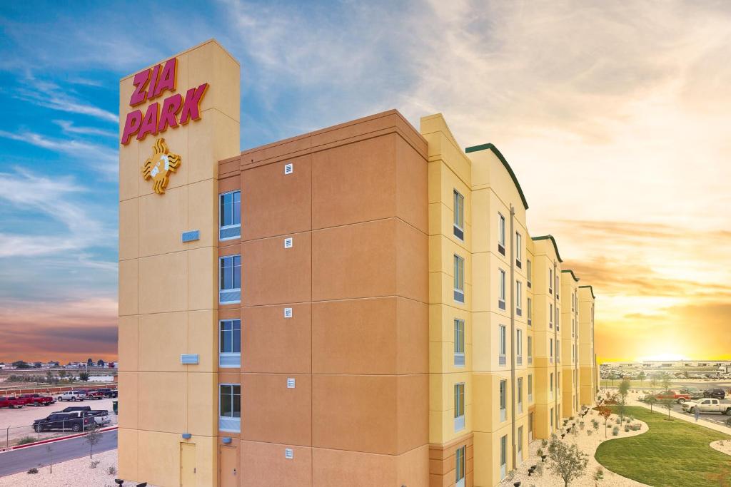 a rendering of a hotel with a newark planned at Zia Park Casino, Hotel, & Racetrack in Hobbs