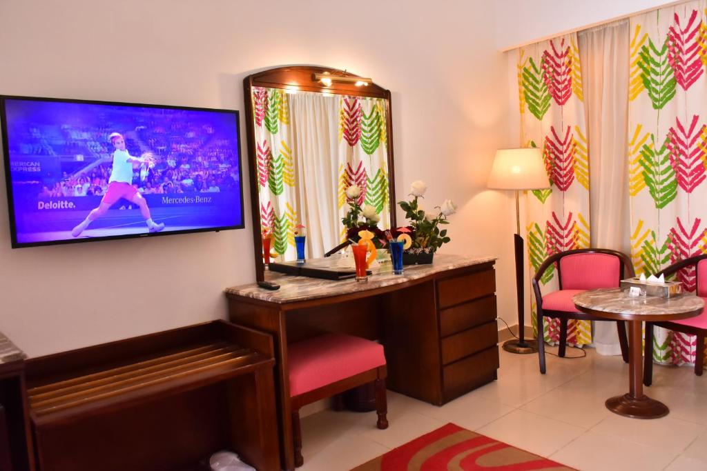 TV a/nebo společenská místnost v ubytování Gafy Resort Aqua Park