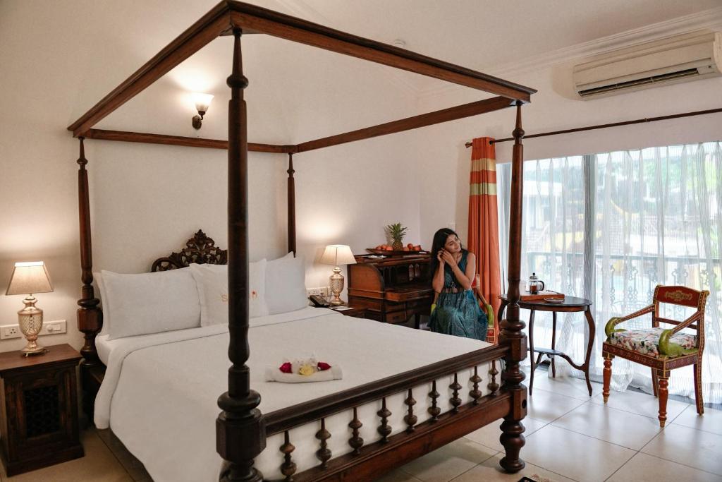 Postel nebo postele na pokoji v ubytování Storii By ITC Hotels, Shanti Morada Goa