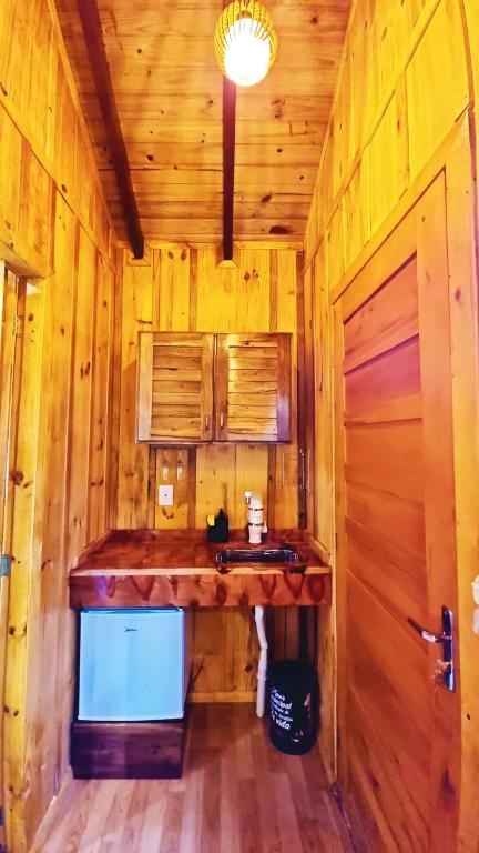 Kuchyň nebo kuchyňský kout v ubytování Cabanas Imbuia