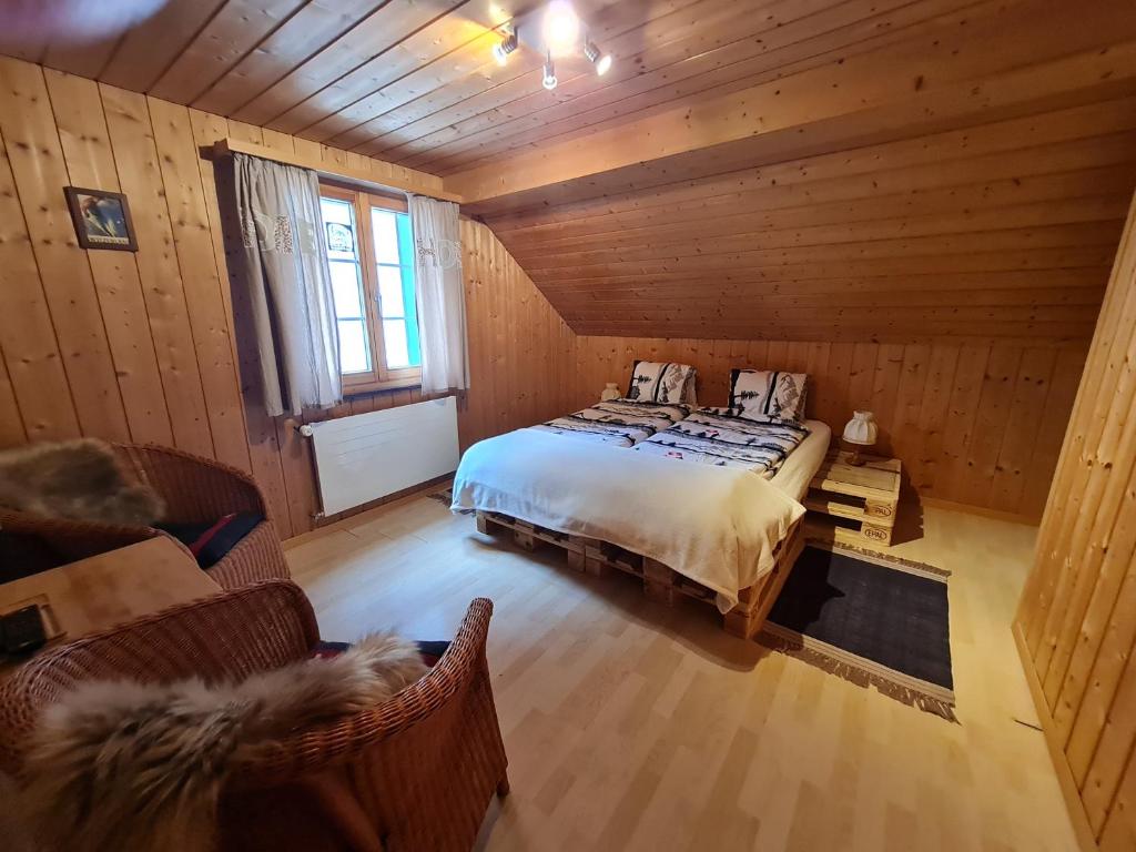 Postel nebo postele na pokoji v ubytování Chalet Ferreira