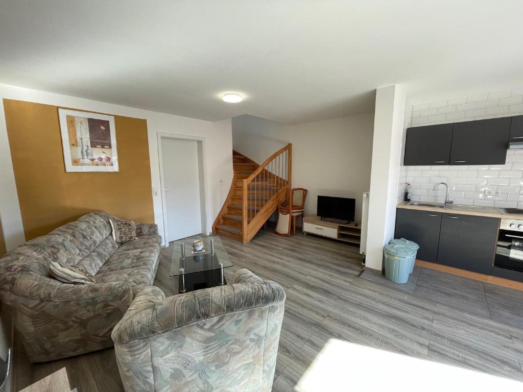 Posezení v ubytování Ferienwohnung Einstein