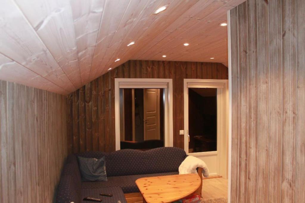 Posezení v ubytování Fjelltun Lodge