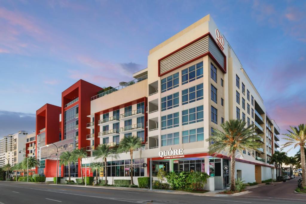 a rendering of a hotel on a city street at Costa Hollywood Beach Resort - An All Suite Hotel in Hollywood