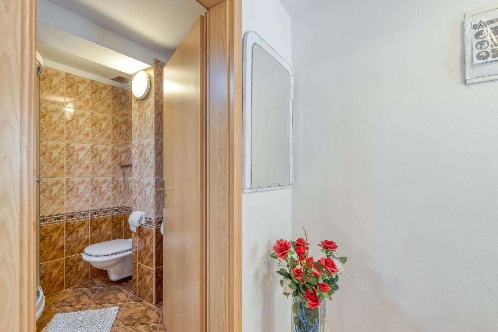 Koupelna v ubytování Apartments Slavica