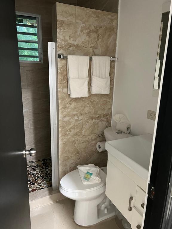 Koupelna v ubytování Starz hotel