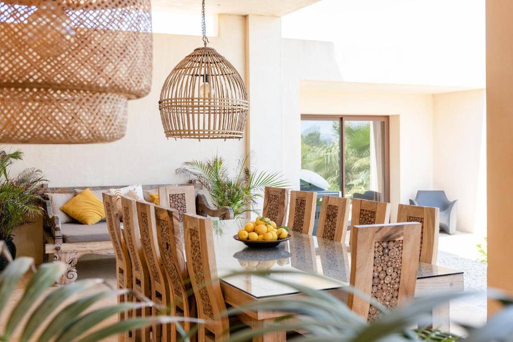 A seating area at Lavish Ibizan Villa Beautiful Gardens Villa Izarra Private Pool Wonderful Country Views San Jose