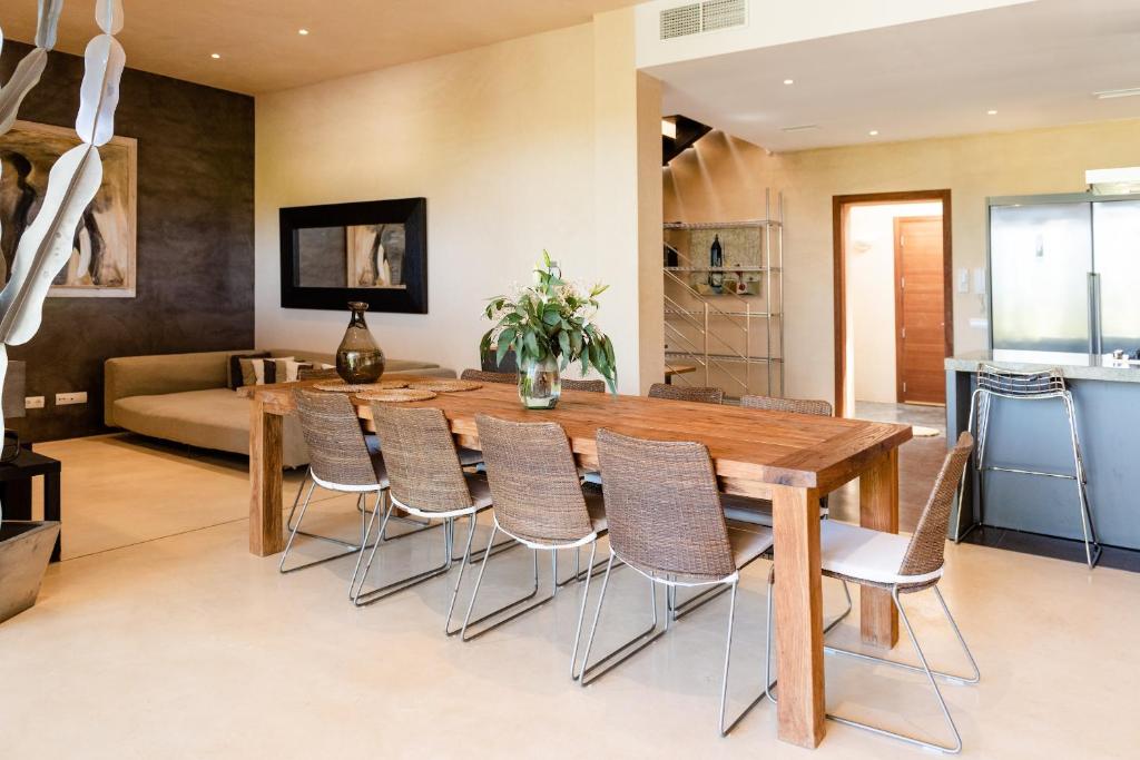 A television and/or entertainment centre at Lavish Ibizan Villa Beautiful Gardens Villa Izarra Private Pool Wonderful Country Views San Jose