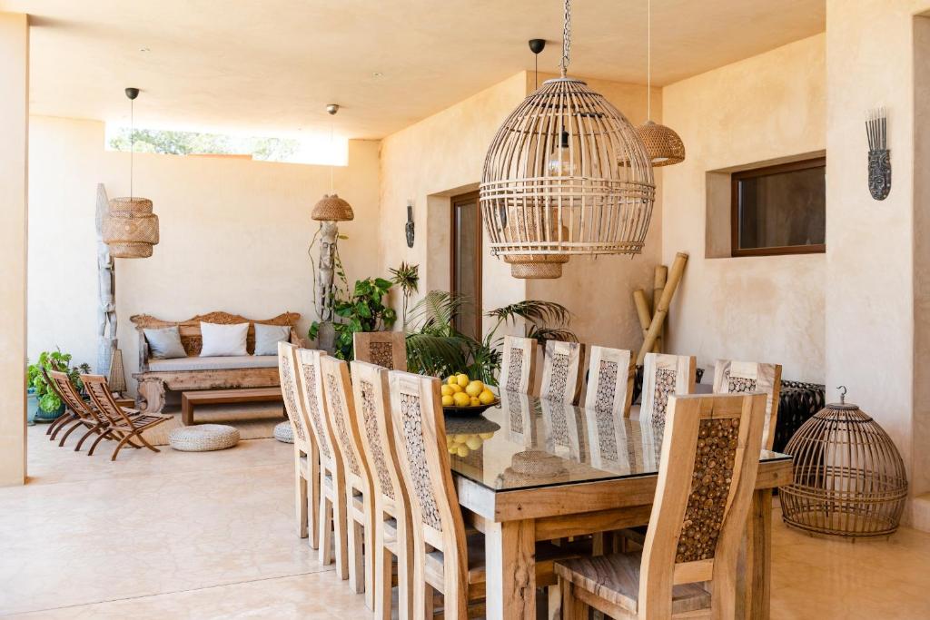 A seating area at Lavish Ibizan Villa Beautiful Gardens Villa Izarra Private Pool Wonderful Country Views San Jose