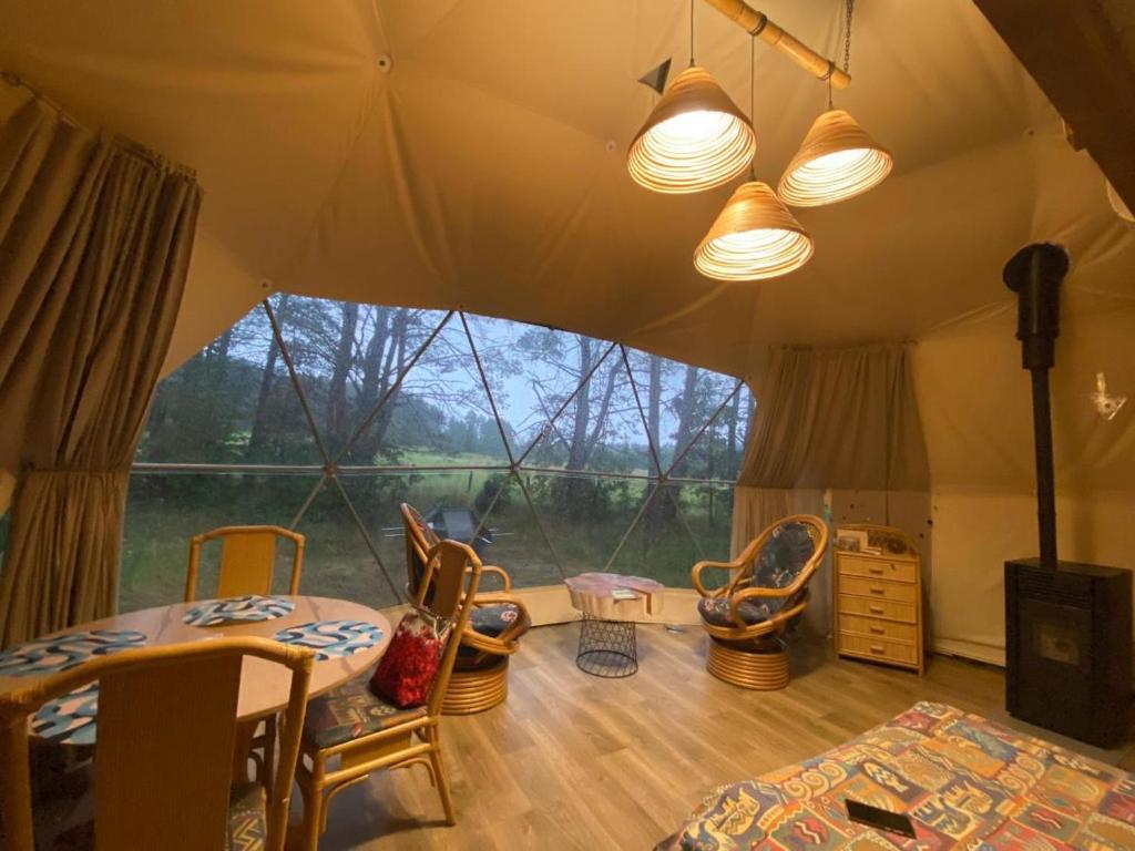 Posezení v ubytování Glamping Drzwi Do Lasu