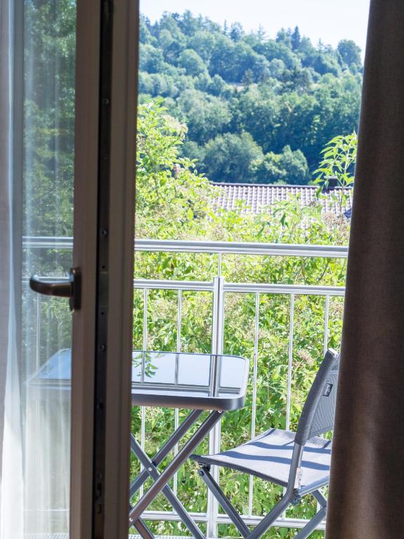 Balkón nebo terasa v ubytování Landgasthof Lusenblick