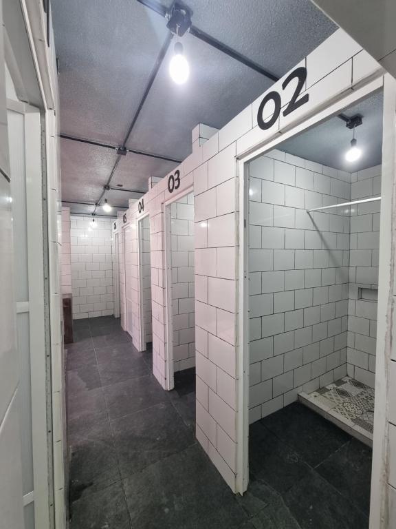 Koupelna v ubytování Residencia Ximatario