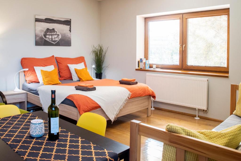 Postel nebo postele na pokoji v ubytování Apartmán u Horynů - Sadová