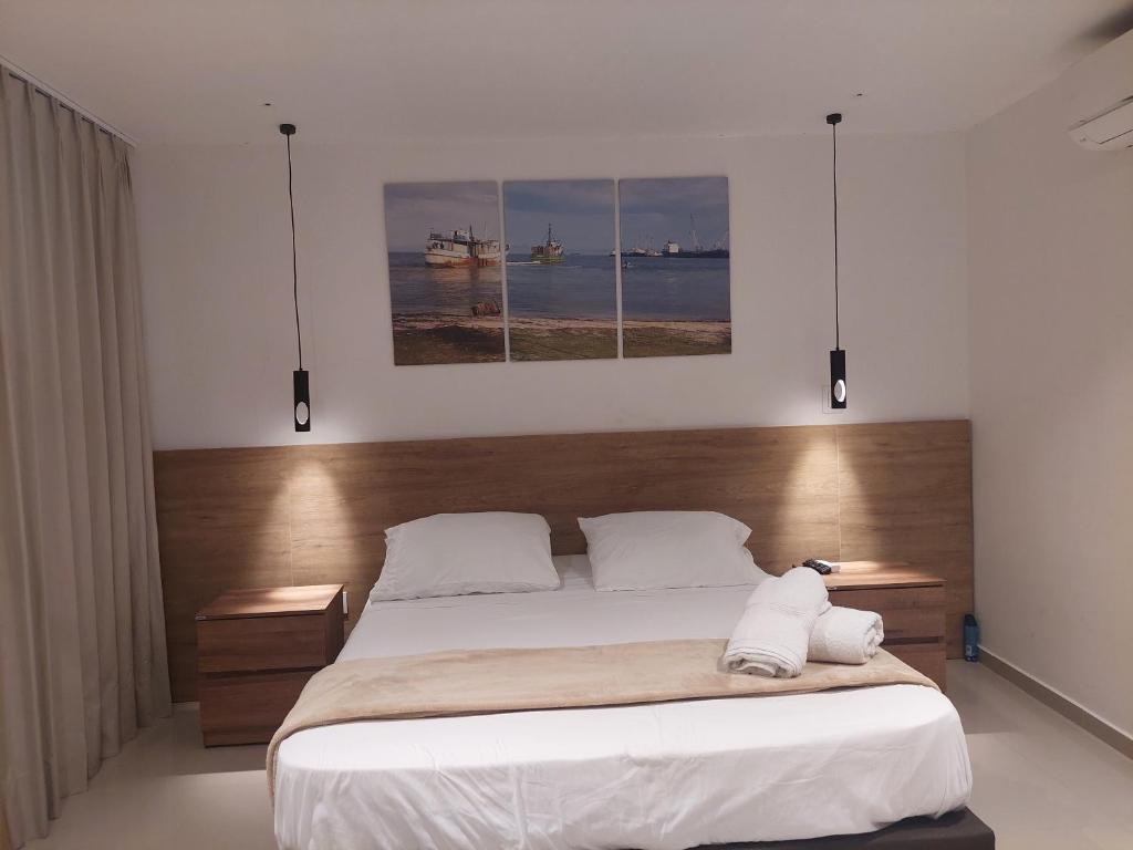 Bahia San Andres Hospedaje - 带有海景的双人间