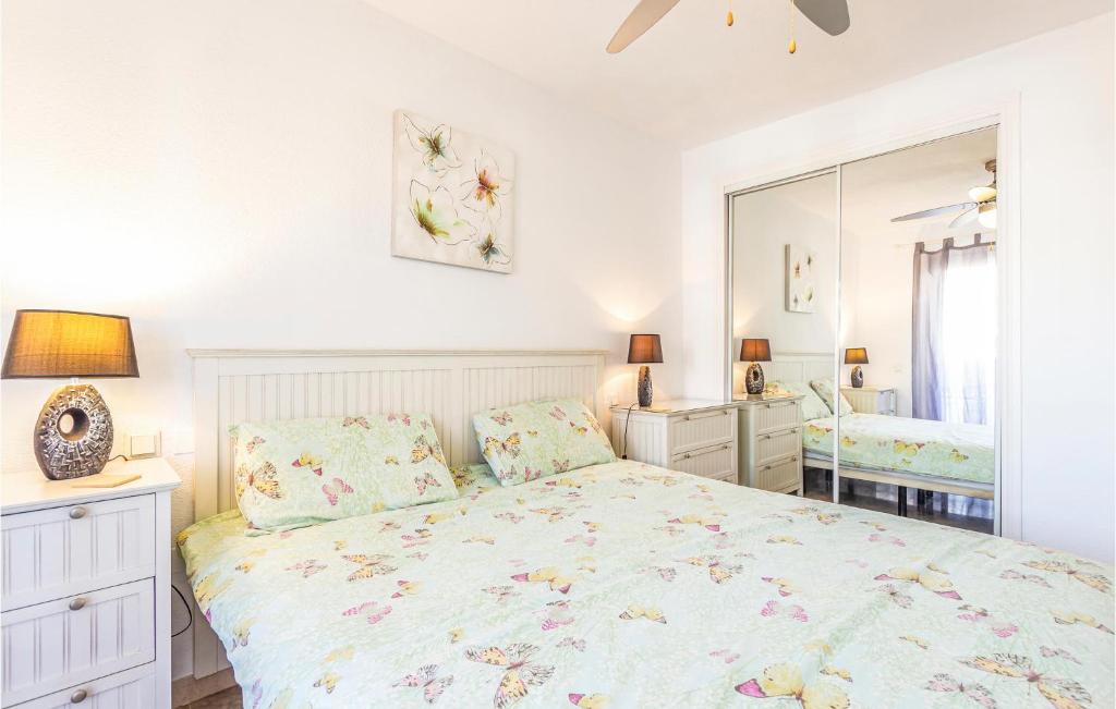 A bed or beds in a room at Gorgeous Apartment In Calahonda