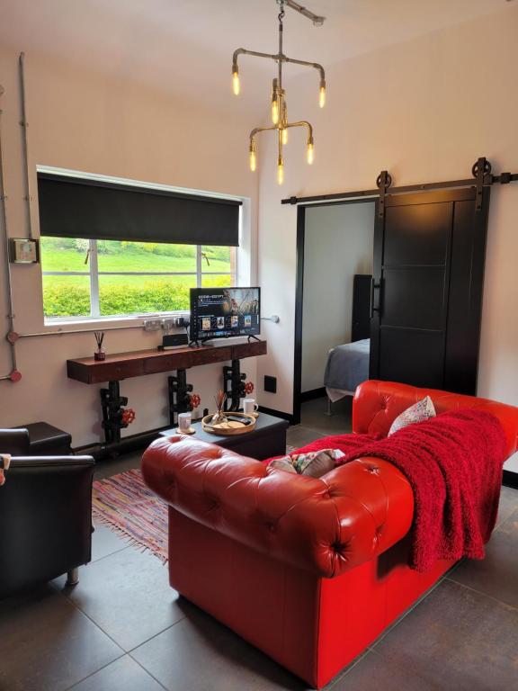 Η κουζίνα ή μικρή κουζίνα στο The Old Pumping Station, Broseley, Ironbridge Gorge