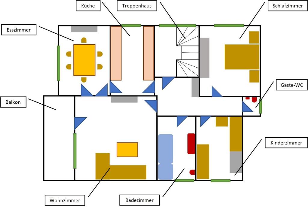Půdorys ubytování Ferienwohnung Wenzel