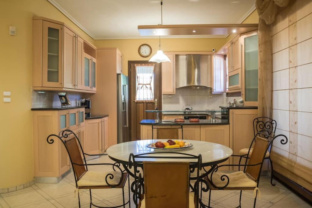 Kuchyňa alebo kuchynka v ubytovaní Beachfront villa in Galaxidi