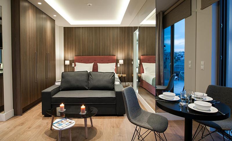 Posezení v ubytování Athens Platinum Rooms and Suites