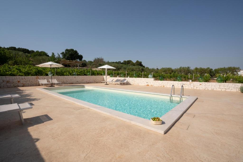 Bazén v ubytovaní IL VIGNETO SOLE&LUNA con PISCINA PRIVATA alebo v jeho blízkosti