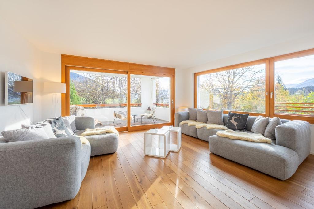 Posezení v ubytování LAAX Homes - Casa Foppa