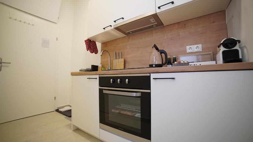 Kuchyňa alebo kuchynka v ubytovaní MALIXA - Apartment in the heart of Vienna next to Metro
