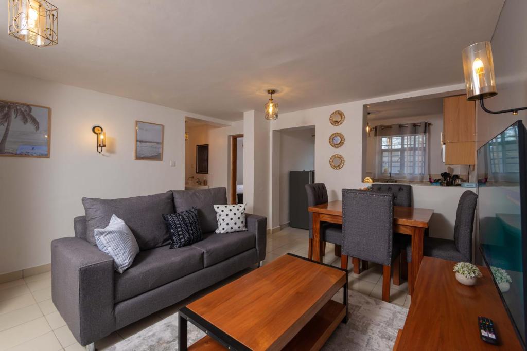 Posezení v ubytování Athi Luxury Suites