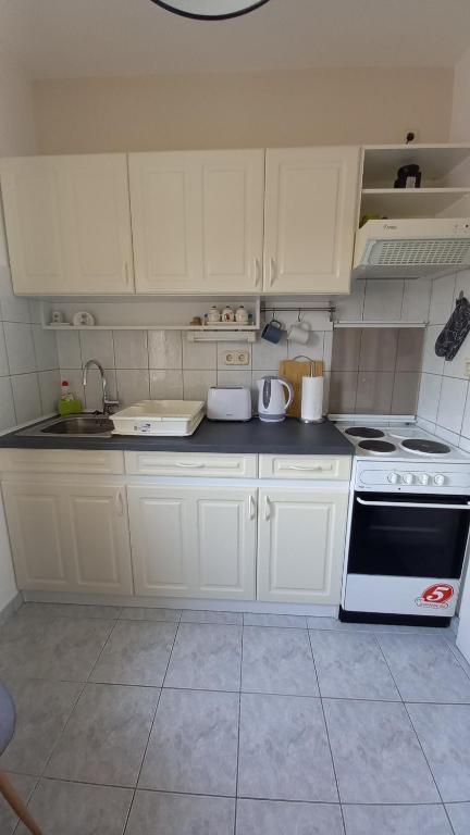 Kuchyňa alebo kuchynka v ubytovaní Chill Apartman Hévíz