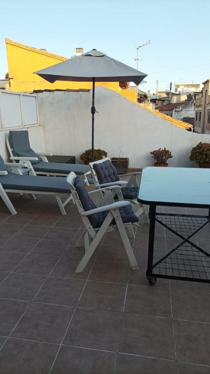 Balkón nebo terasa v ubytování Loft wifi Centro espectacular terraza con todos los servicios