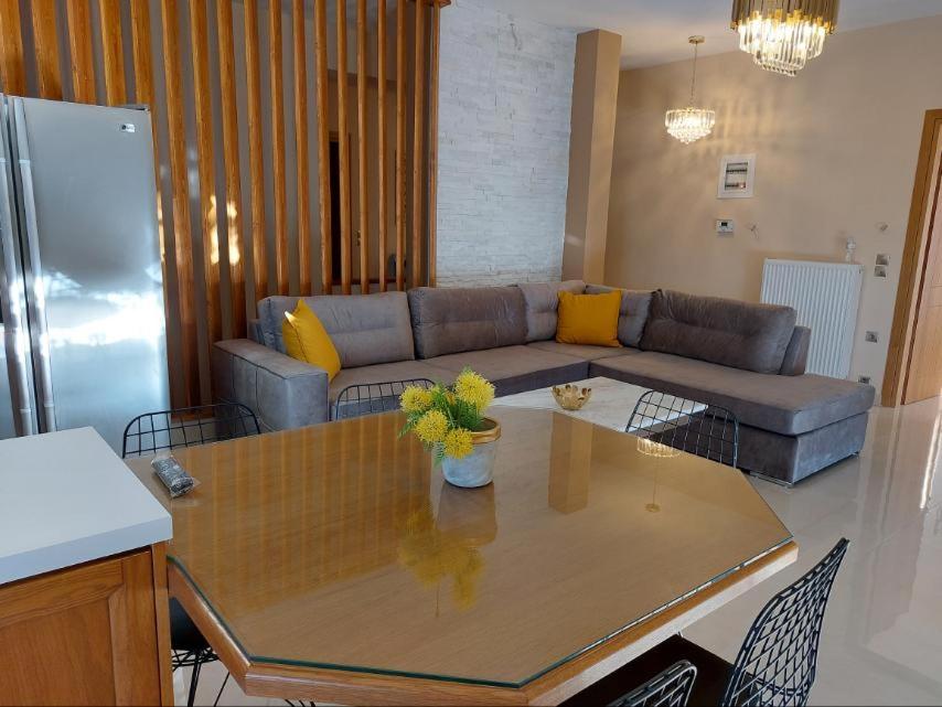 Posezení v ubytování Elegant View - Trikala - 3BD Apt