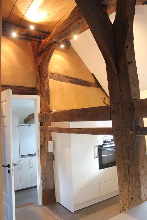 Kuchyň nebo kuchyňský kout v ubytování Artlandhaus 1719 - Geschichte trifft Moderne