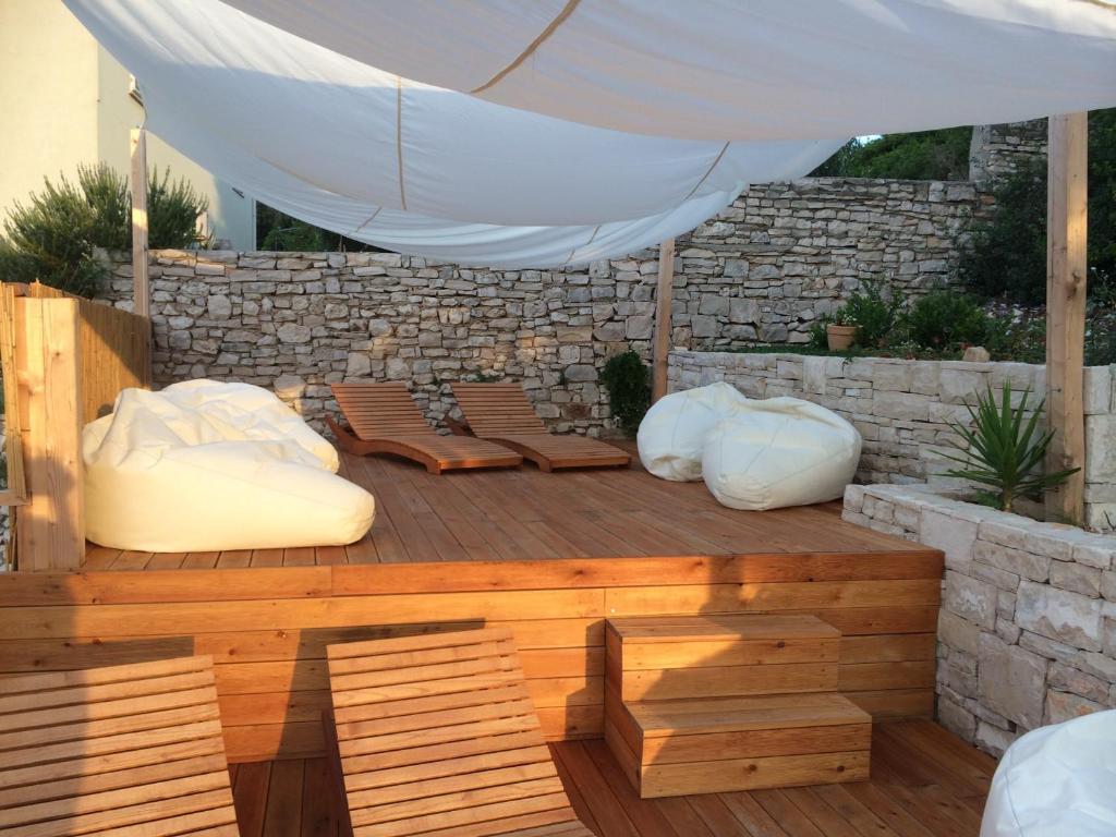 Гостиная зона в Eco Sunshine Apartments Lumbarda