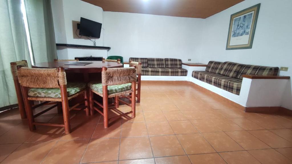 TV a/nebo společenská místnost v ubytování Hotel La Rinconada Tequisquiapan