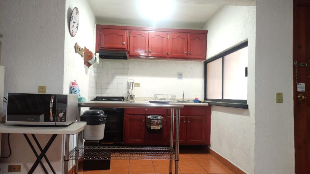 Kuchyň nebo kuchyňský kout v ubytování Hotel La Rinconada Tequisquiapan