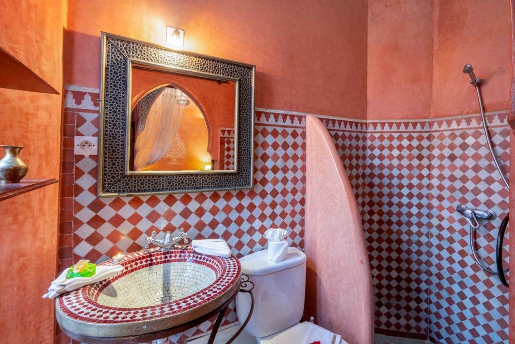 Koupelna v ubytování Riad Rêves D'orient & Spa