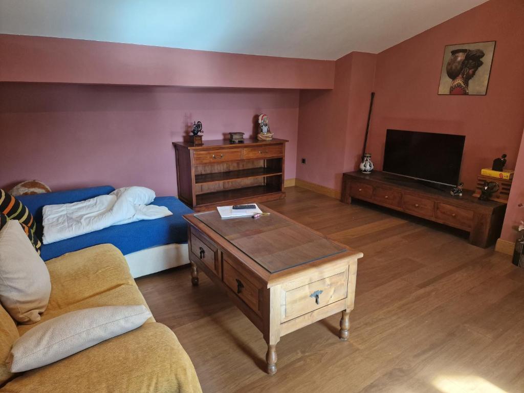 TV a/nebo společenská místnost v ubytování Hostal Lizuniaga