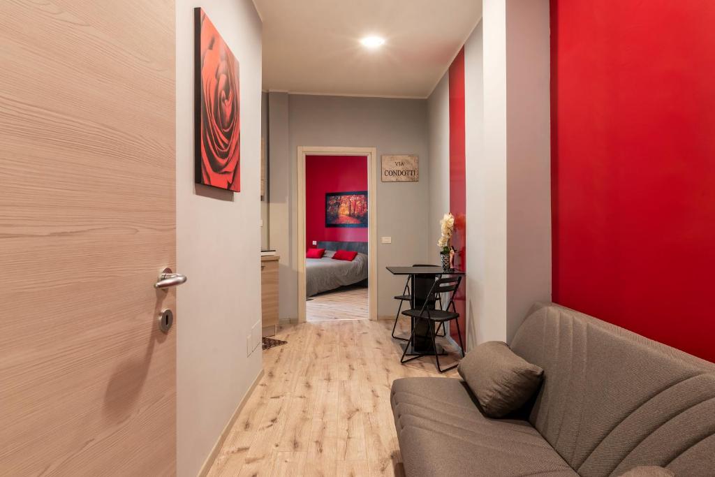 A seating area at Clodia Apartments
