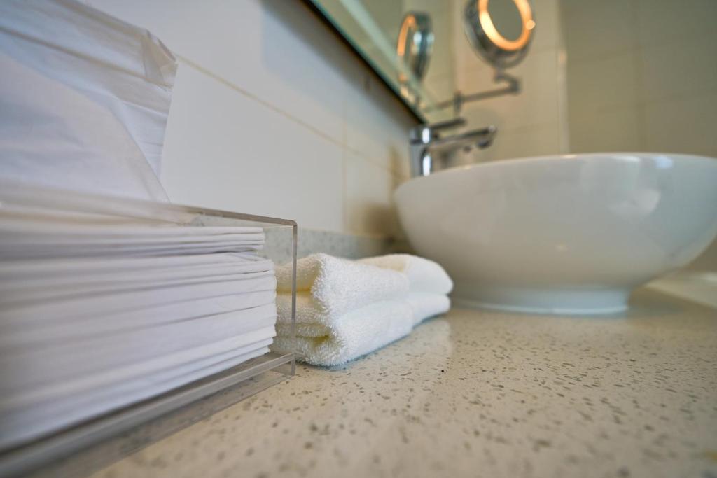 Koupelna v ubytování Monty Suites Lekki
