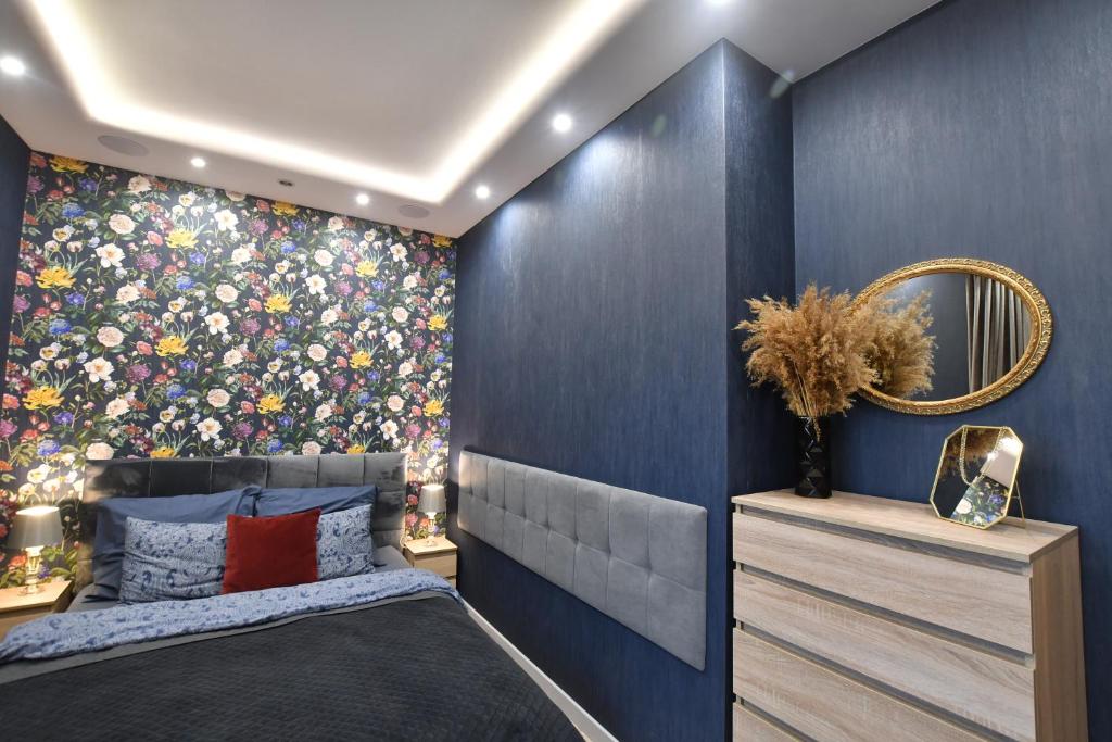 Posteľ alebo postele v izbe v ubytovaní Green Penthouse