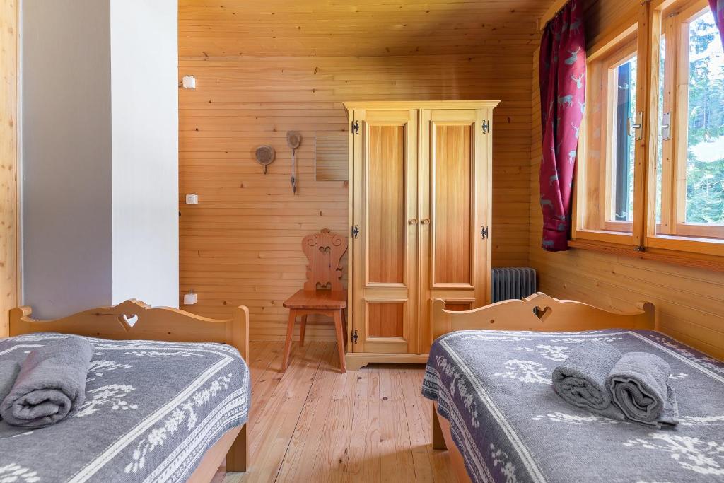 Postel nebo postele na pokoji v ubytování Chalet Trzinka - Triglav National Park